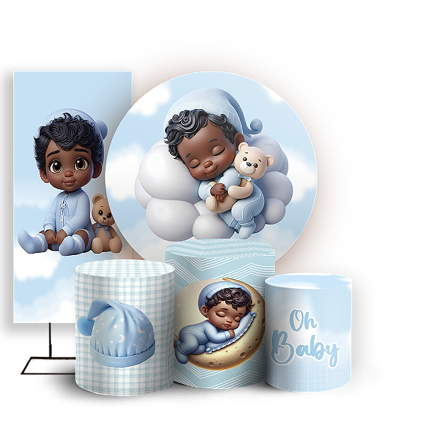 KIT Redondo Trio e Faixa - Oh Baby - Sublimado 3D