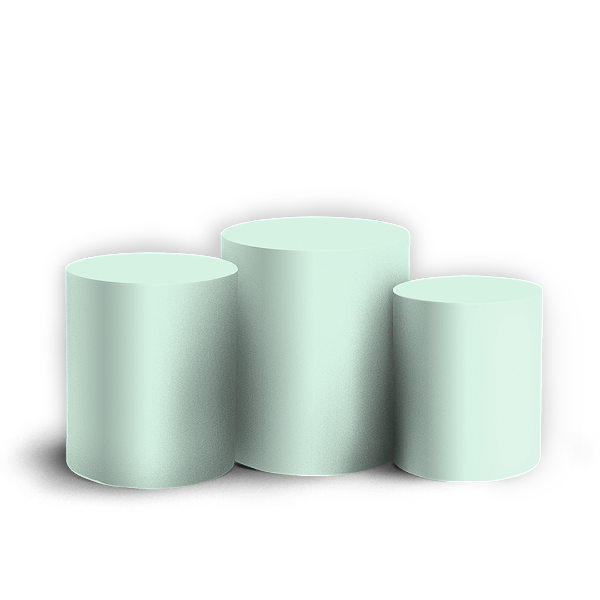 Trio Cilindro - Cor Lisa Verde 1h 34v - Sublimado 3D