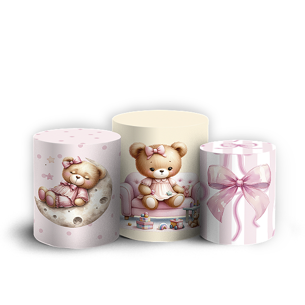 Trio Cilindro - Ursinha - Sublimado 3D