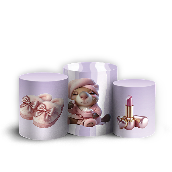 Trio Cilindro - Capivara - Sublimado 3D