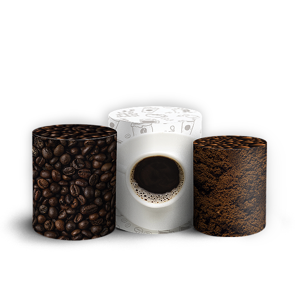 Trio Cilindro - Café - Sublimado 3D
