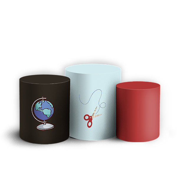 Trio Cilindro - Regreso a Clases ES - Sublimado 3D