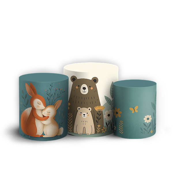 Trio Cilindro - Safari - Sublimado 3D