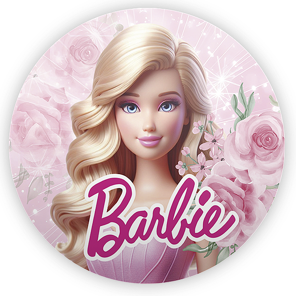Painel Redondo - Barbie - Sublimado 3D