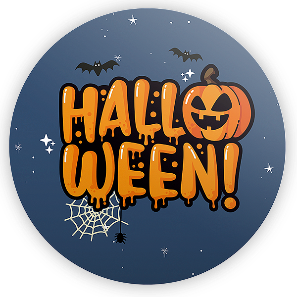 Painel Redondo - Dia das Bruxas Halloween - Sublimado 3D