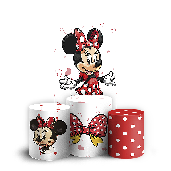 Capas Faixa Lateral e Trio Cilindro Sublimado Vest Facil - Minnie