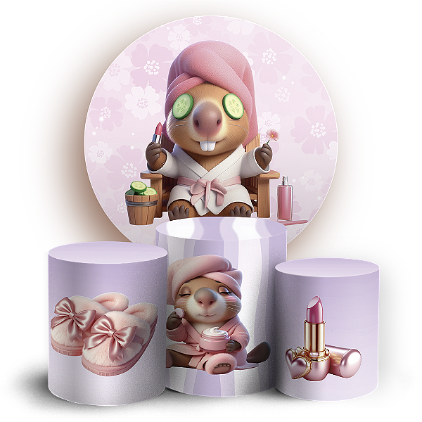 KIT Redondo e Trio - Capivara - Sublimado 3D