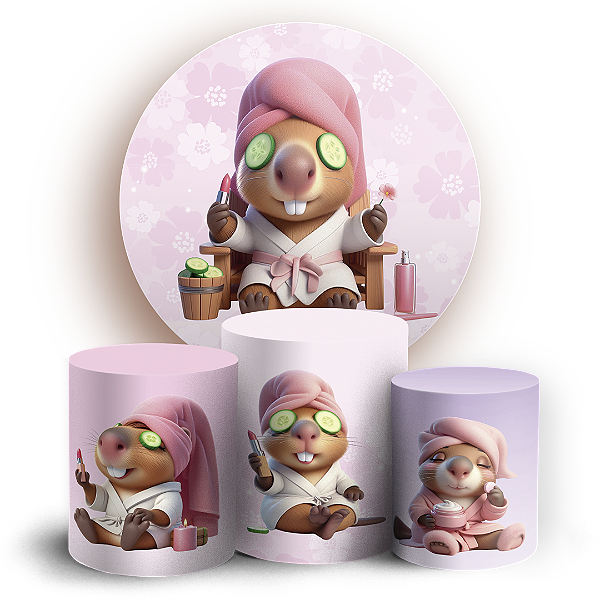 KIT Redondo e Trio - Capivara - Sublimado 3D