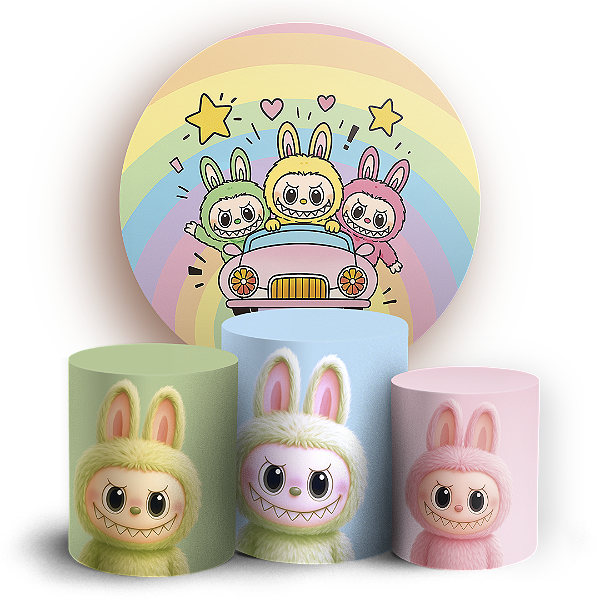 KIT Redondo e Trio - Labubu - Sublimado 3D