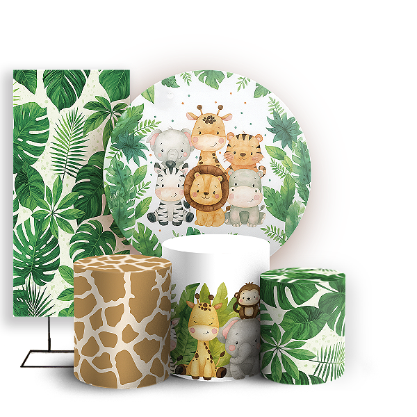 KIT Redondo Trio e Faixa - Safari - Sublimado 3D