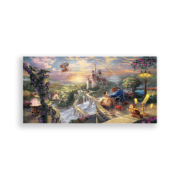 Painel Retangular - A Bela E A Fera - Sublimado 3D