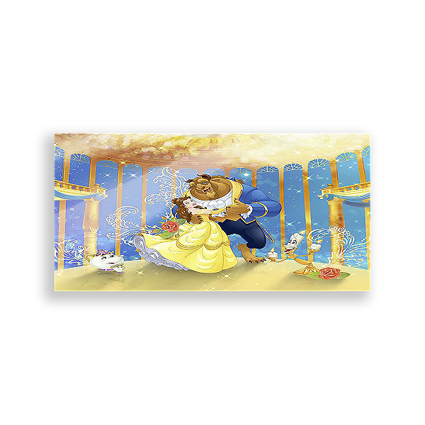 Painel Retangular - A Bela E A Fera - Sublimado 3D
