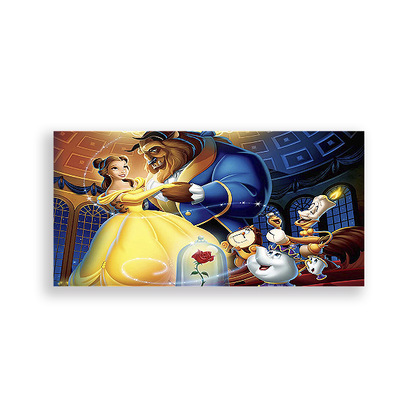 Painel Retangular - A Bela E A Fera - Sublimado 3D