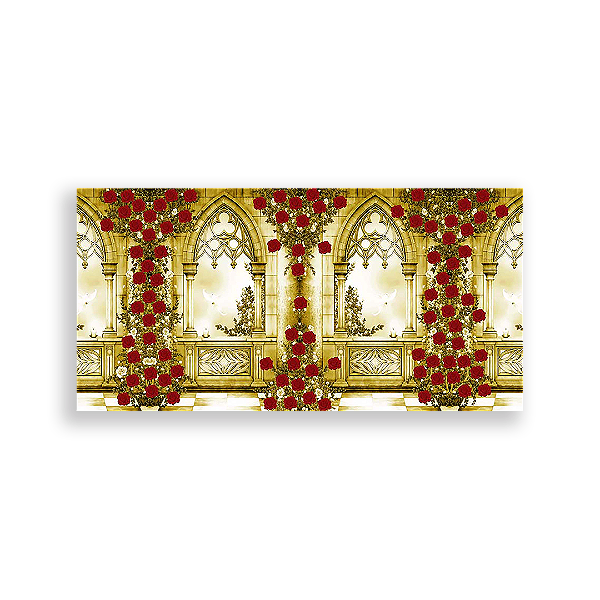 Painel Retangular - A Bela E A Fera - Sublimado 3D