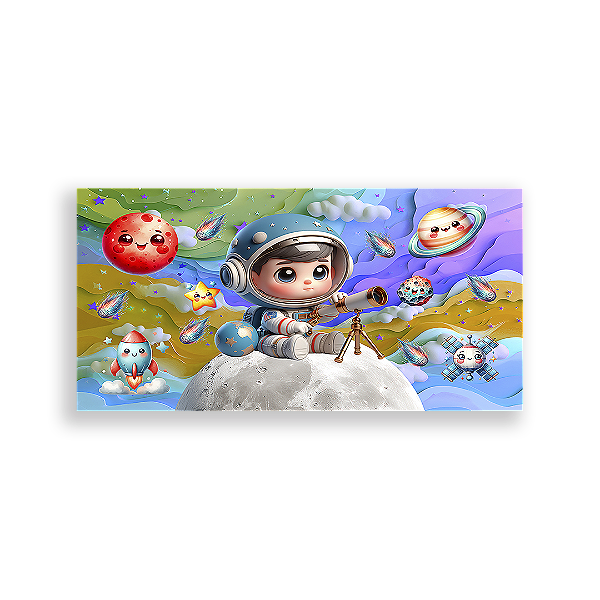 Painel Retangular - Astronauta - Sublimado 3D