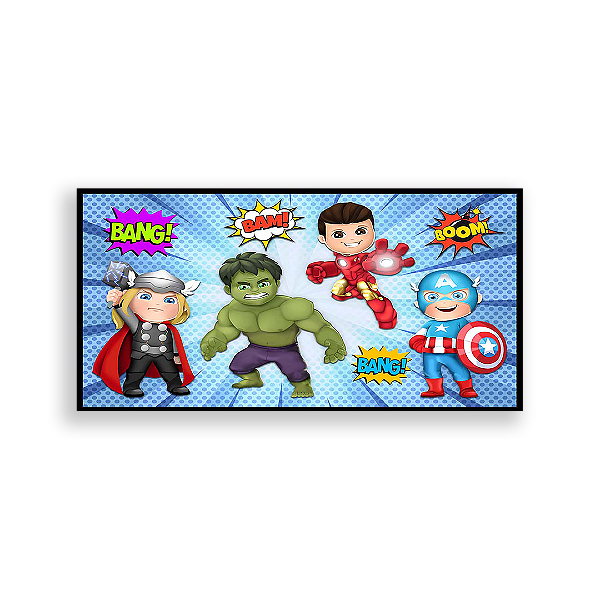 Painel Retangular - Baby Heróis - Sublimado 3D