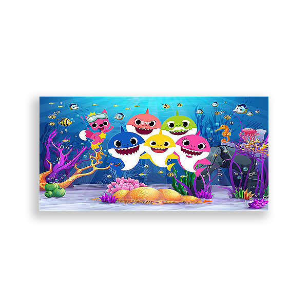 Painel Retangular - Baby Shark - Sublimado 3D