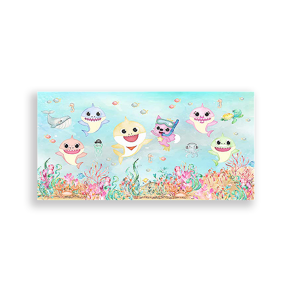 Painel Retangular - Baby Shark - Sublimado 3D