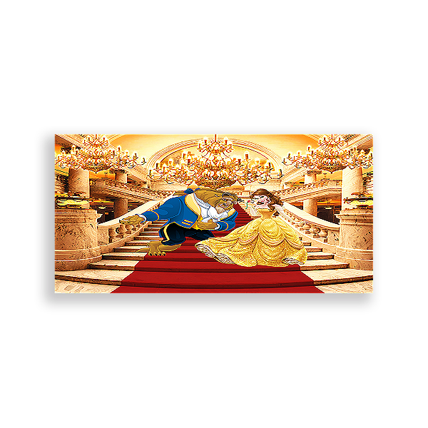 Painel Retangular - Bela E A Fera - Sublimado 3D