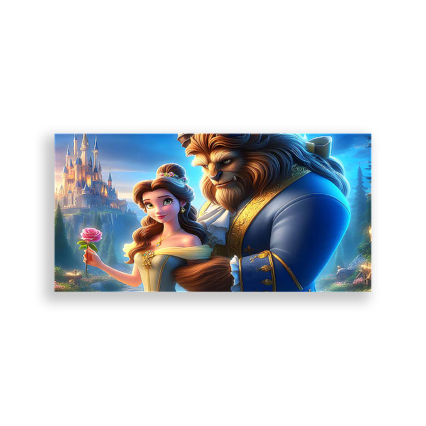 Painel Retangular - Bela E A Fera - Sublimado 3D