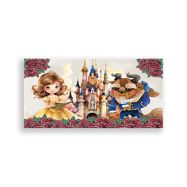 Painel Retangular - Bela E A Fera - Sublimado 3D