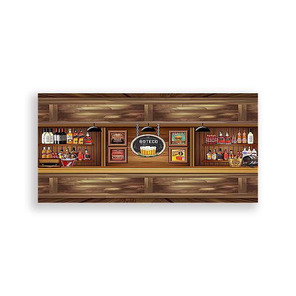 Painel Retangular - Boteco - Sublimado 3D