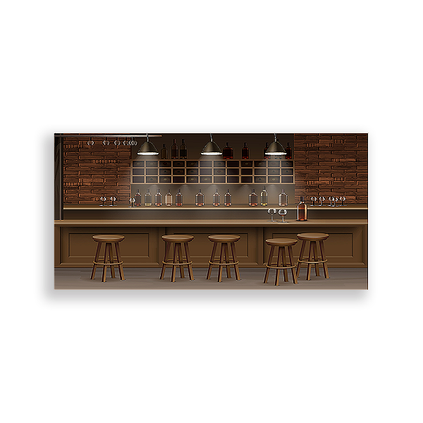 Painel Retangular - Boteco - Sublimado 3D