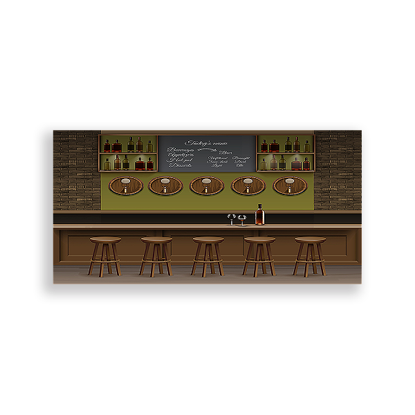 Painel Retangular - Boteco - Sublimado 3D