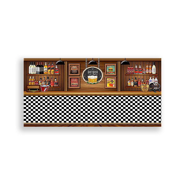 Painel Retangular - Boteco - Sublimado 3D
