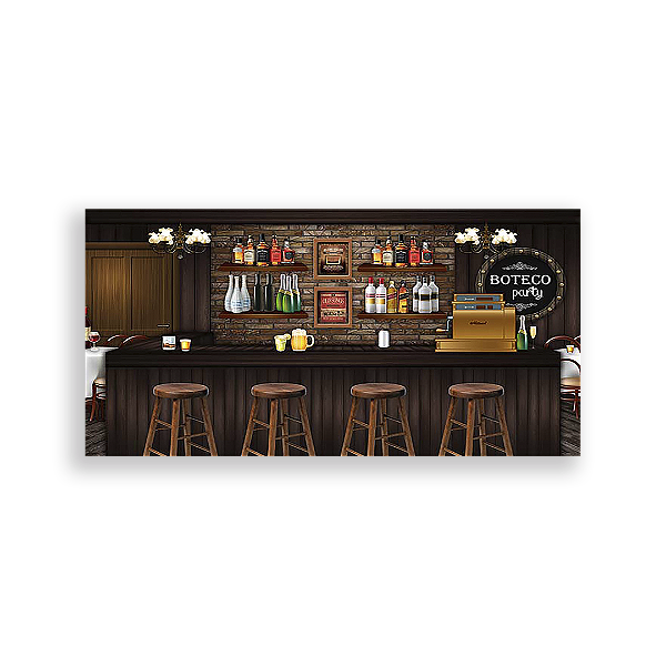 Painel Retangular - Boteco - Sublimado 3D