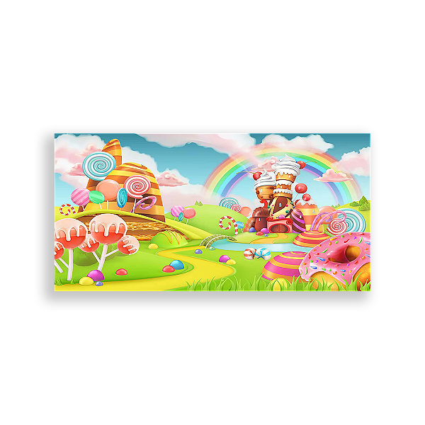 Capa Painel Retangular Sublimado - Candy Land