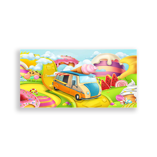 Painel Retangular - Candy Land - Sublimado 3D
