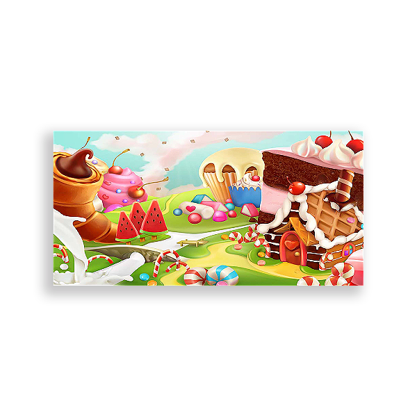 Painel Retangular - Candy Land - Sublimado 3D
