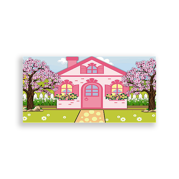 Painel Retangular - Casa De Bonecas - Sublimado 3D