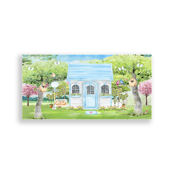 Capa Painel Retangular Sublimado - Casa De Bonecas