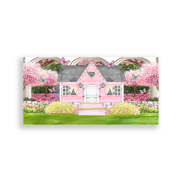 Capa Painel Retangular Sublimado - Casa De Bonecas