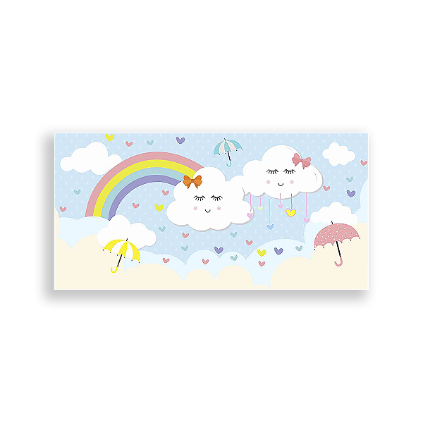 Capa Painel Retangular Sublimado - Chuva De Amor