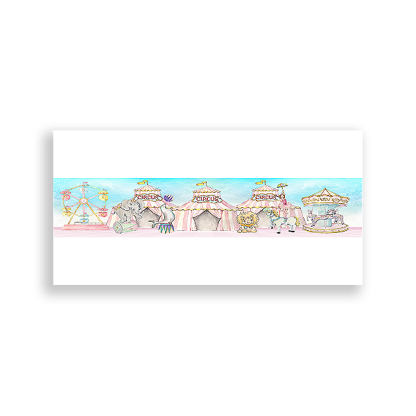 Capa Painel Retangular Sublimado - Circo Rosa