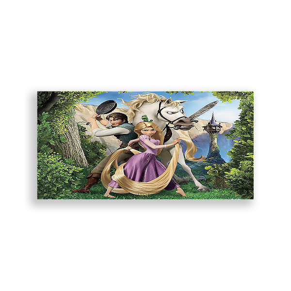 Capa Painel Retangular Sublimado - Rapunzel Enrolados