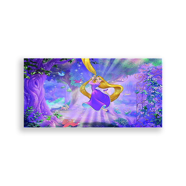 Capa Painel Retangular Sublimado - Rapunzel Enrolados