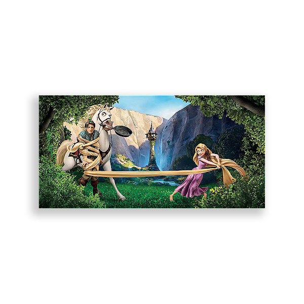 Capa Painel Retangular Sublimado - Rapunzel Enrolados