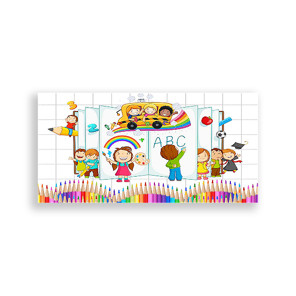 Capa Painel Retangular Sublimado - Escola