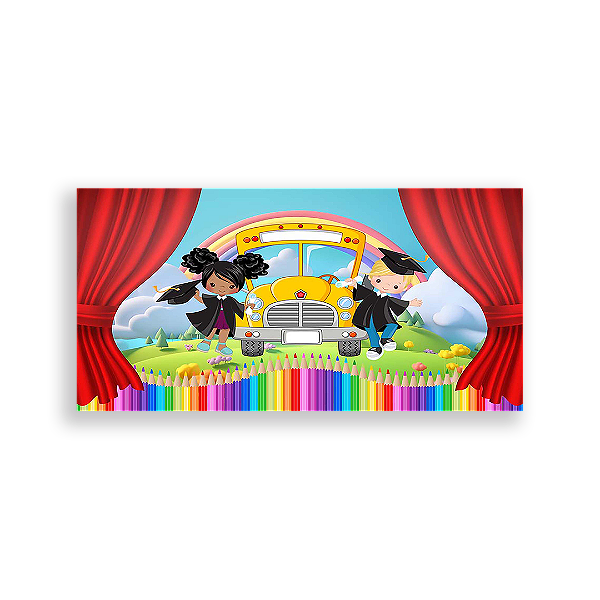 Capa Painel Retangular Sublimado - Escola