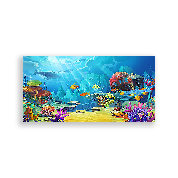 Painel Retangular - Fundo Do Mar - Sublimado 3D