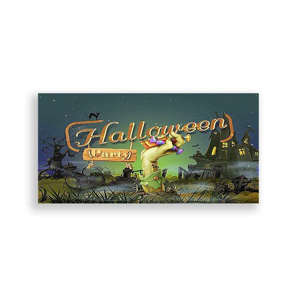 Painel Retangular - Dia das Bruxas Halloween - Sublimado 3D