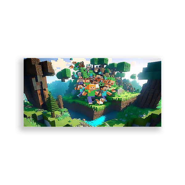 Painel Retangular - Minecraft - Sublimado 3D