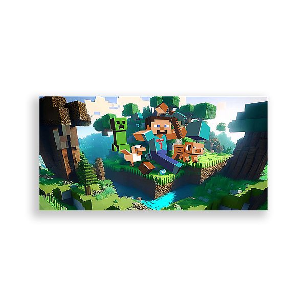 Painel Retangular - Minecraft - Sublimado 3D