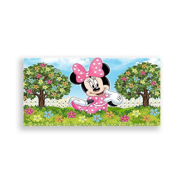 Capa Painel Retangular Sublimado - Minnie Rosa