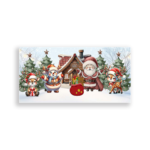 Capa Painel Retangular Sublimado - Natal