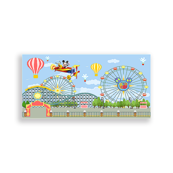 Capa Painel Retangular Sublimado - Parquinho Da Disney